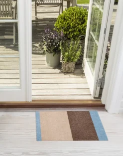 Door Mats^Tica copenhagen Stripes doormat horizontal, Ivory-sand-blue, 40x60 cm Multi