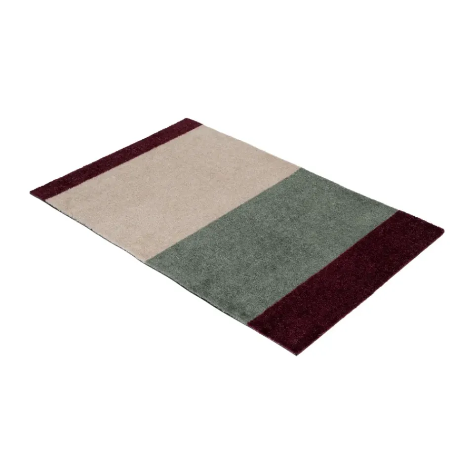 Clearance Tica copenhagen Stripes doormat horizontal, Green-ivory-bordeaux, 60x90 cm Multi