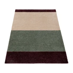 Clearance Tica copenhagen Stripes doormat horizontal, Green-ivory-bordeaux, 60x90 cm Multi