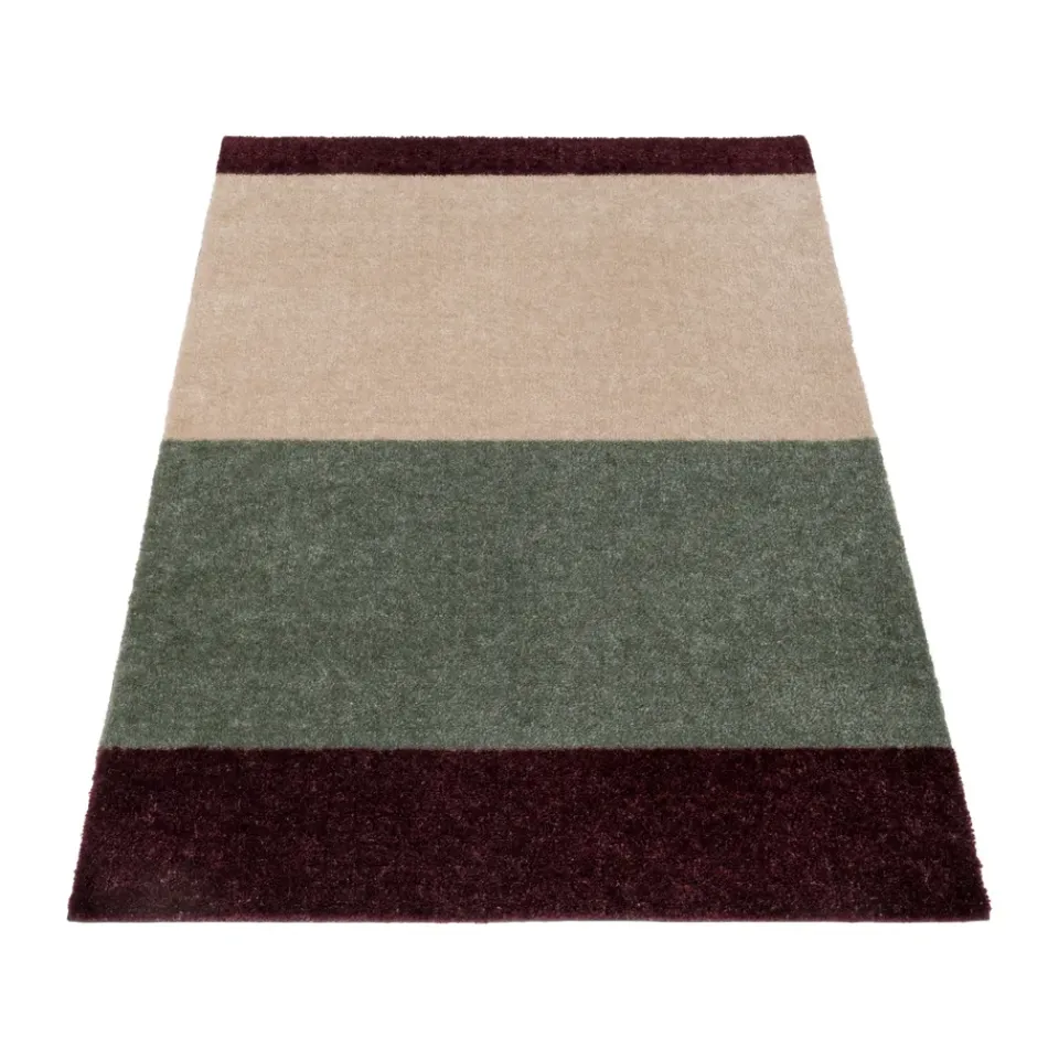 Clearance Tica copenhagen Stripes doormat horizontal, Green-ivory-bordeaux, 60x90 cm Multi