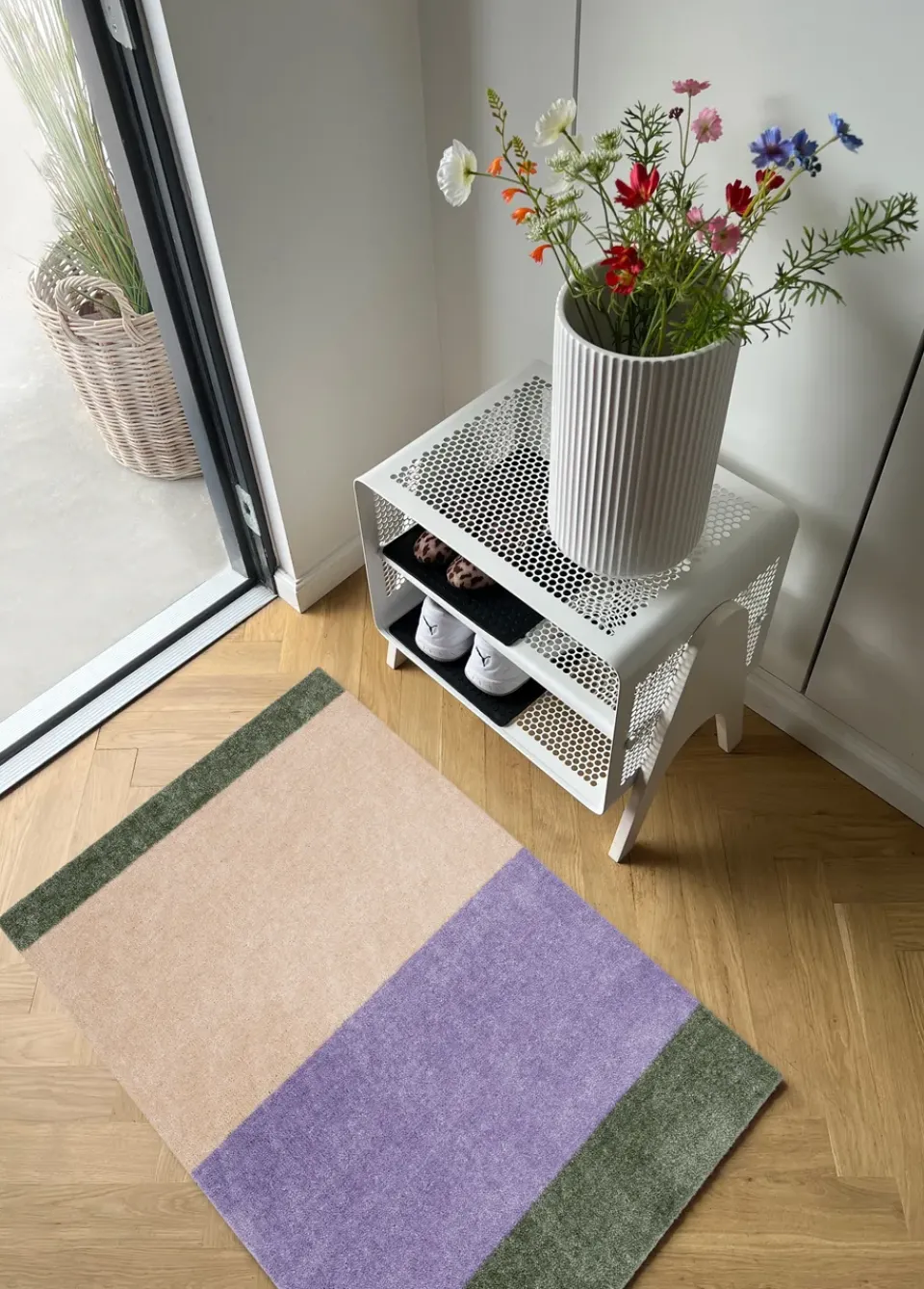 Discount Tica copenhagen Stripes doormat horizontal, Lilac-ivory-green, 60x90 cm Multi
