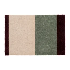Door Mats^Tica copenhagen Stripes doormat horizontal, Green-ivory-bordeaux, 40x60 cm Multi