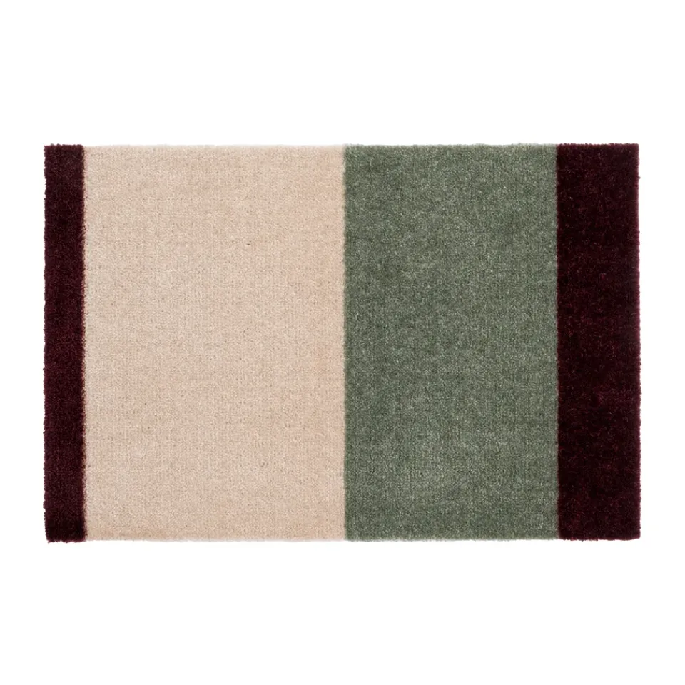 Door Mats^Tica copenhagen Stripes doormat horizontal, Green-ivory-bordeaux, 40x60 cm Multi