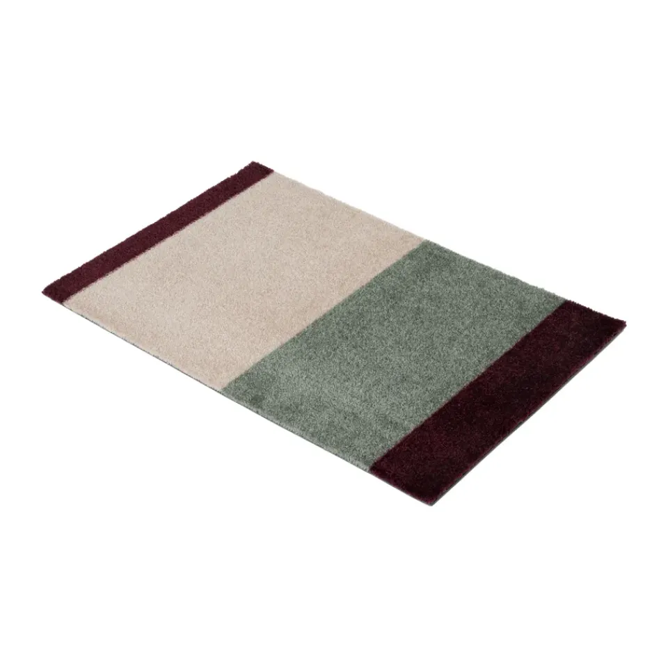 Door Mats^Tica copenhagen Stripes doormat horizontal, Green-ivory-bordeaux, 40x60 cm Multi