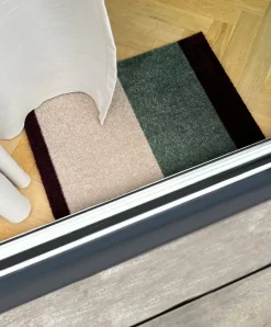 Door Mats^Tica copenhagen Stripes doormat horizontal, Green-ivory-bordeaux, 40x60 cm Multi