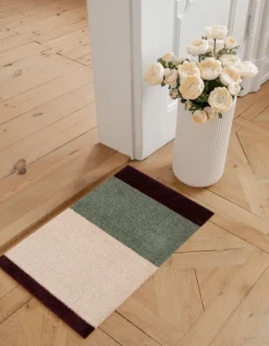 Door Mats^Tica copenhagen Stripes doormat horizontal, Green-ivory-bordeaux, 40x60 cm Multi