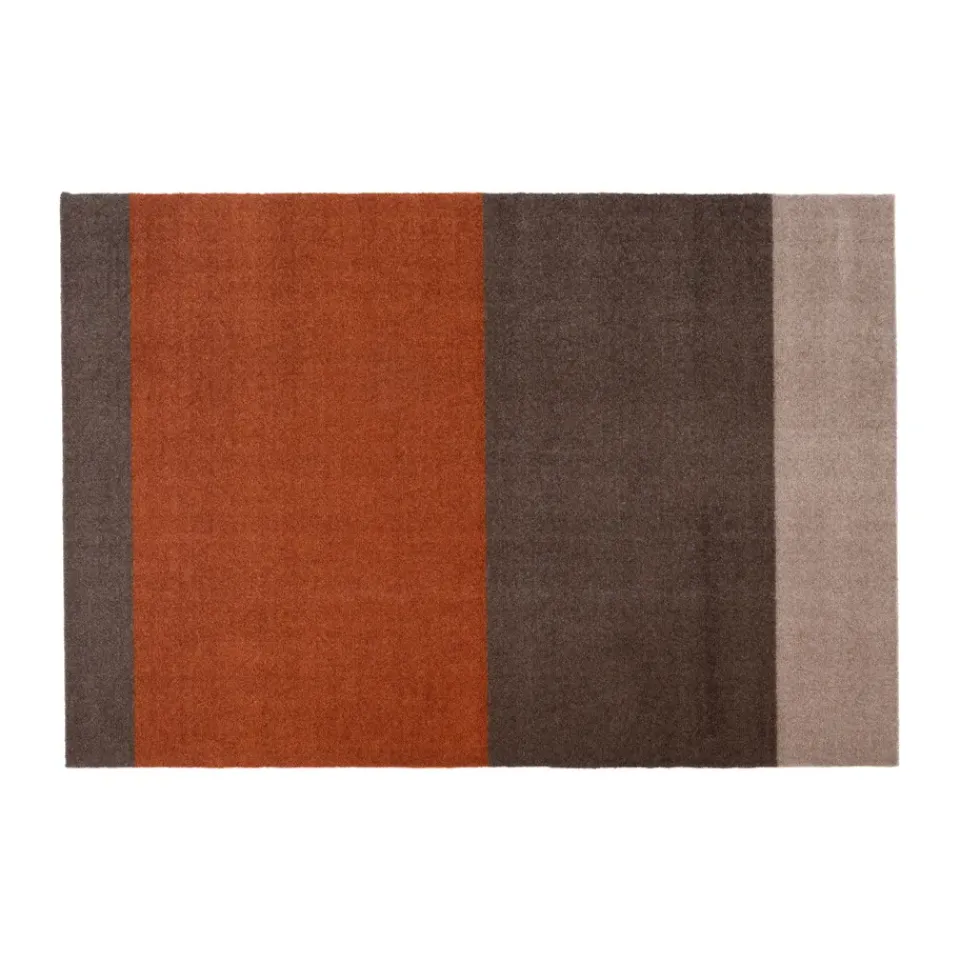 Tica copenhagen Stripes hallway rug horizontal, -terracotta90x130 cm Brown