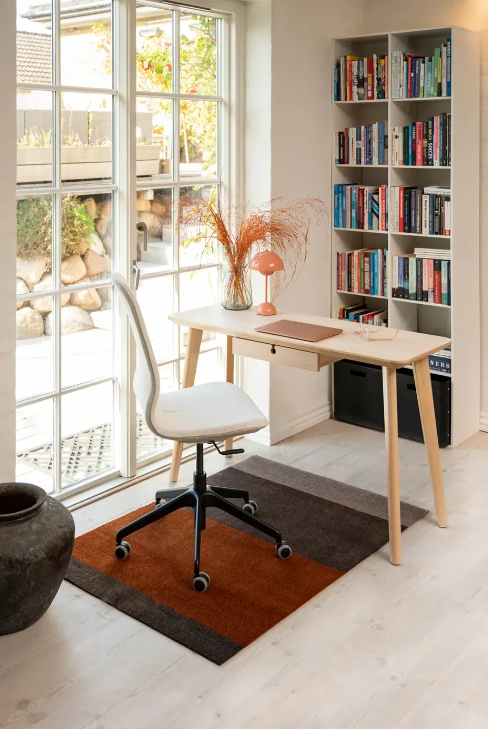 Tica copenhagen Stripes hallway rug horizontal, -terracotta90x130 cm Brown