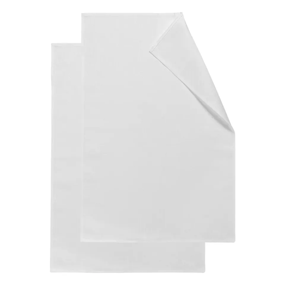 Clearance NJRD Stripes kitchen towel 47x70 cm 2-pack, White