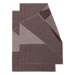 Kitchen Tea Towels^NJRD Stripes kitchen towel 47x70 cm 2-pack, -white Brown
