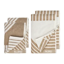 Towels^NJRD Stripes towel 50x70 cm, Beige