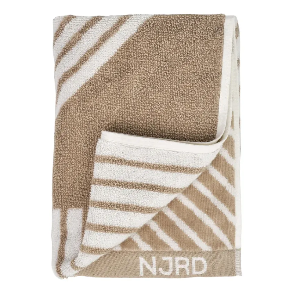 Towels^NJRD Stripes towel 50x70 cm, Beige