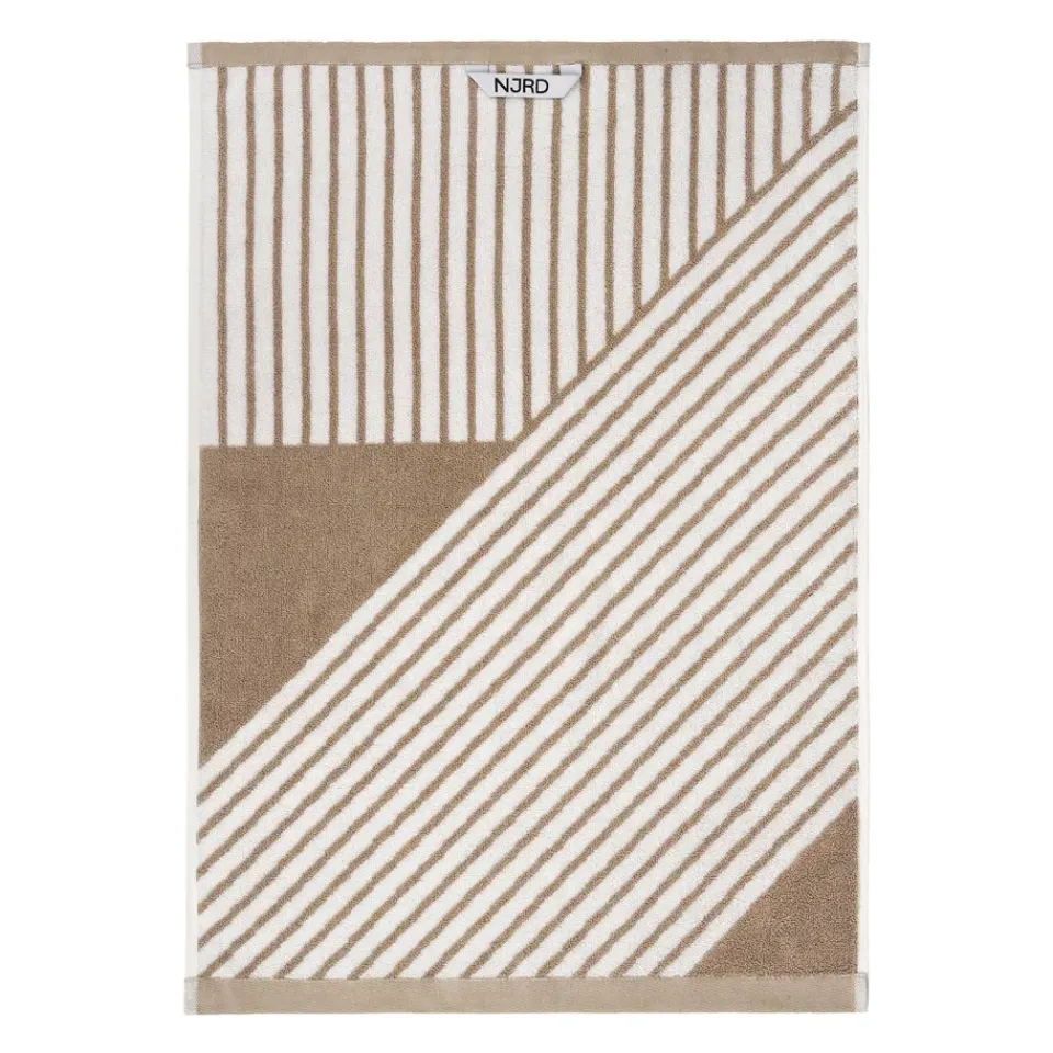 Towels^NJRD Stripes towel 50x70 cm, Beige