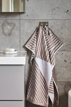 Towels^NJRD Stripes towel 50x70 cm, Beige