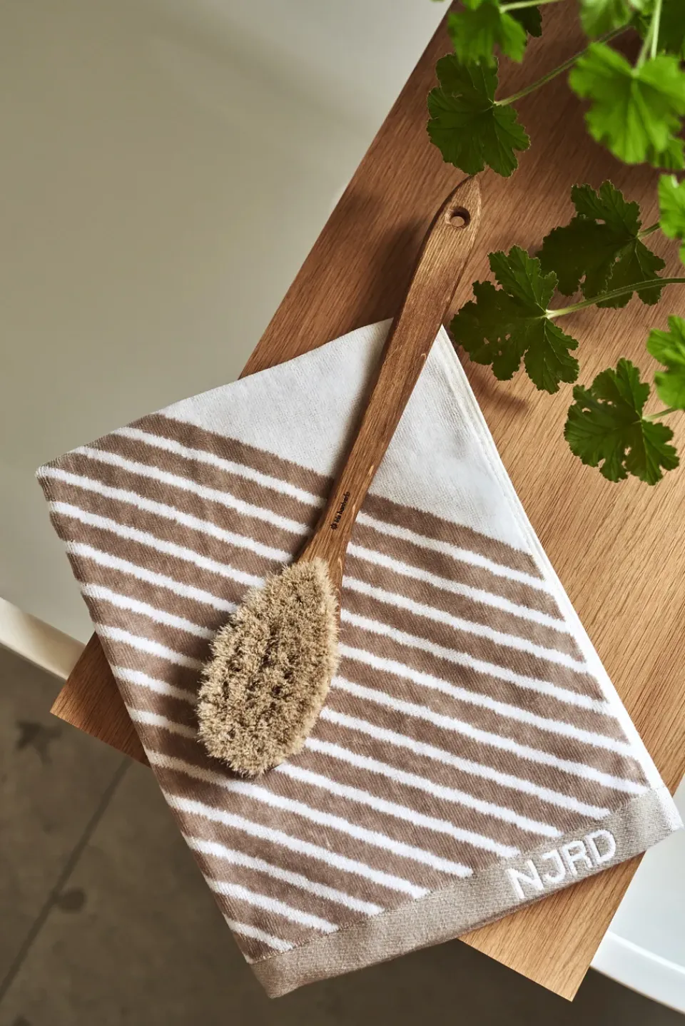 Towels^NJRD Stripes towel 50x70 cm, Beige