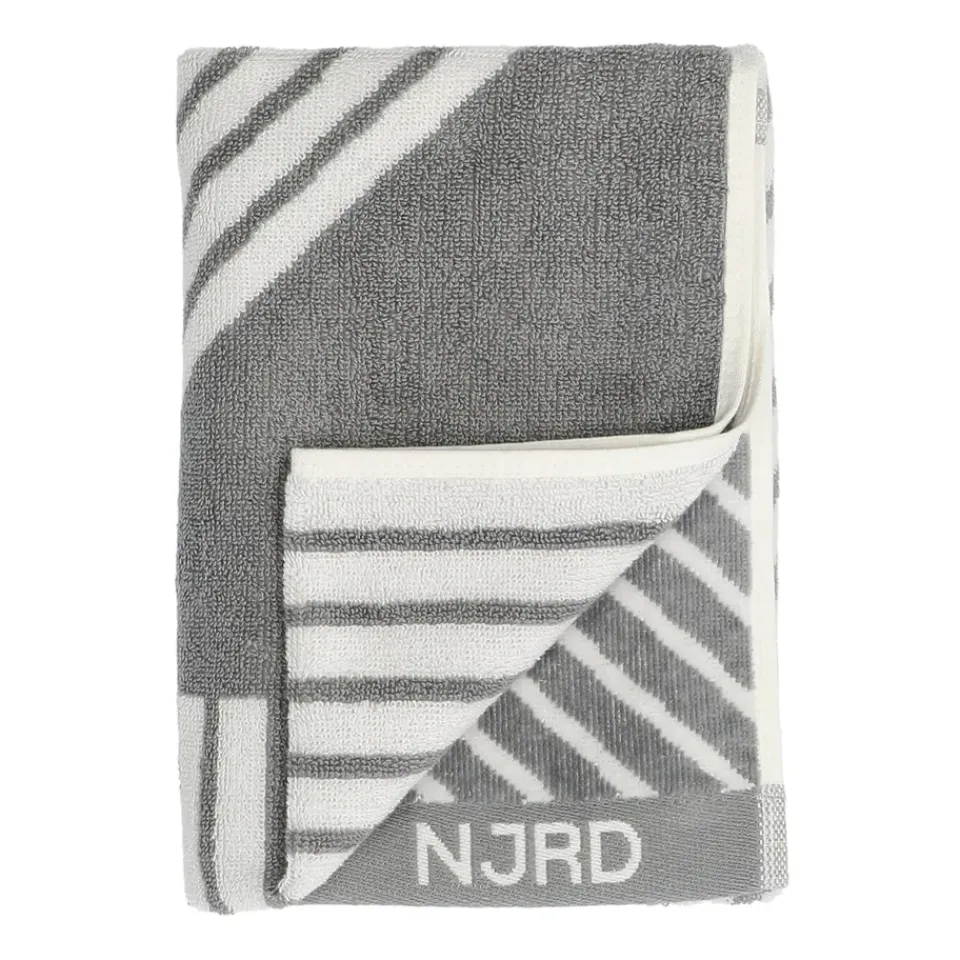 Towels^NJRD Stripes towel 50x70 cm, Grey