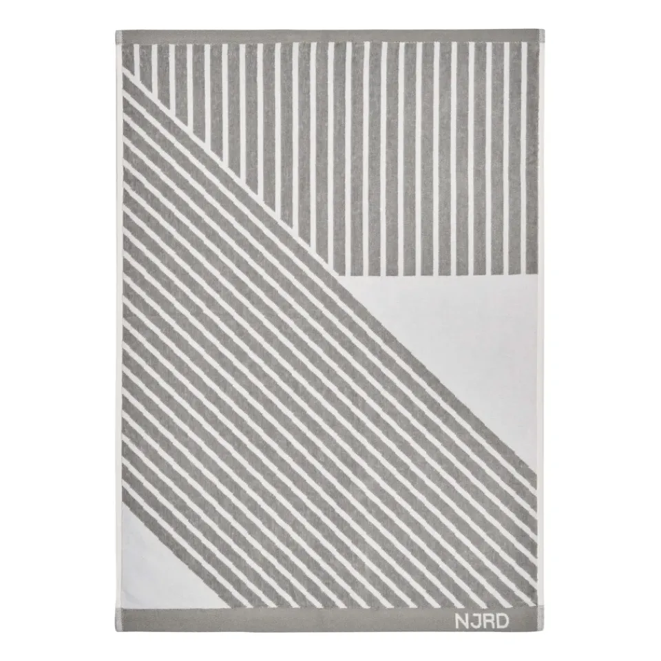 Towels^NJRD Stripes towel 50x70 cm, Grey