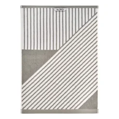 Towels^NJRD Stripes towel 50x70 cm, Grey