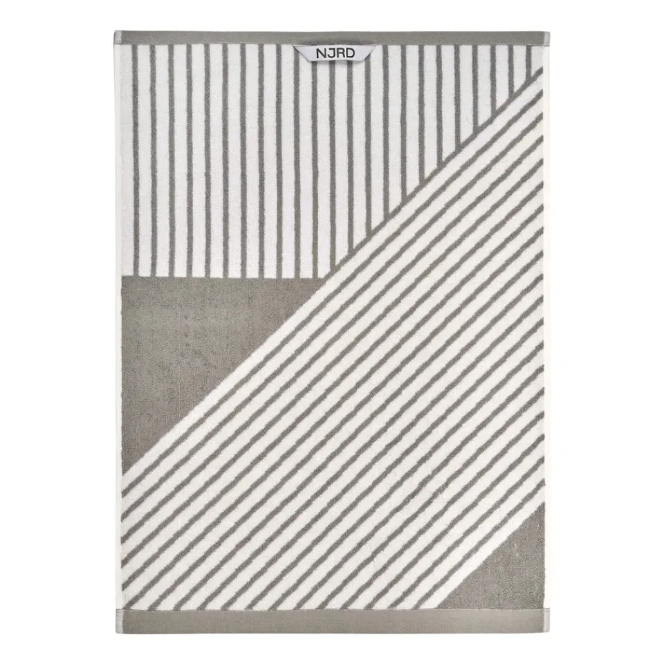 Towels^NJRD Stripes towel 50x70 cm, Grey