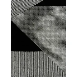 Online NJRD Stripes wool rug , 200x300 cm Black