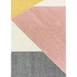 Wool Rugs^NJRD Stripes wool rug pink, 200x300 cm Multi
