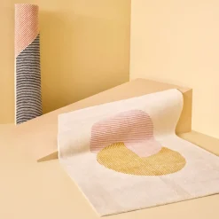 New NJRD Stripes wool rug pink, 170x240 cm Multi