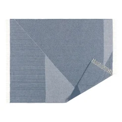 Discount NJRD Stripes wool throw 130x185 cm, Blue