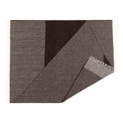 Wool Blankets & Throws^NJRD Stripes wool throw 130x185 cm, Brown