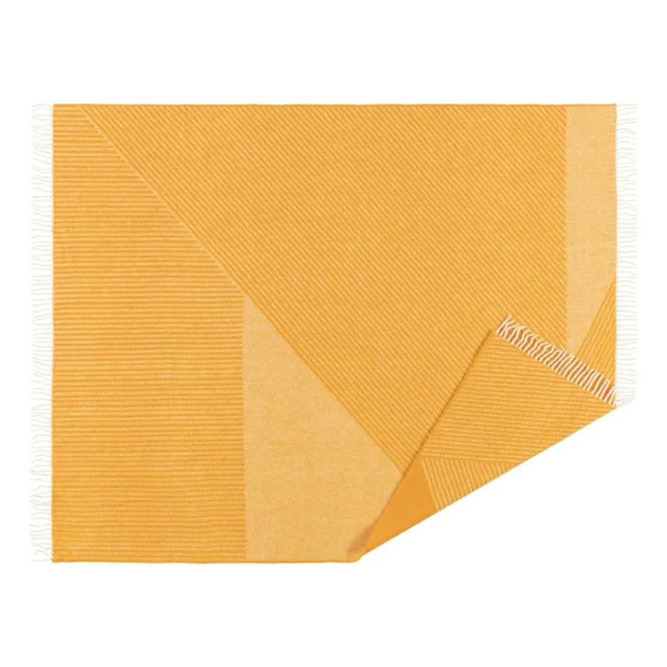 Wool Blankets & Throws^NJRD Stripes wool throw 130x185 cm, Yellow