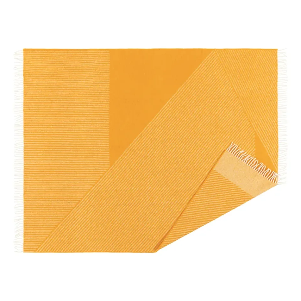 Wool Blankets & Throws^NJRD Stripes wool throw 130x185 cm, Yellow