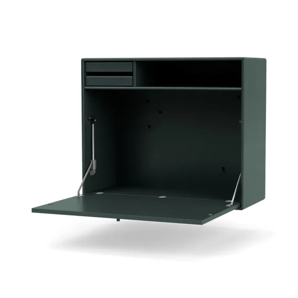Discount Montana STUDIO desk, wall hung, Black jade 163 Green