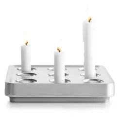 Candle Holders^Born In Sweden Stumpastaken ball polished, Small Silver-coloured