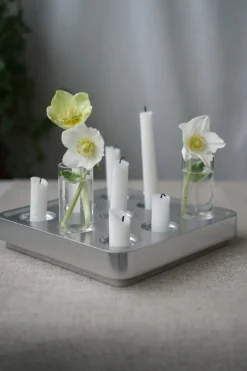 Candle Holders^Born In Sweden Stumpastaken ball polished, Small Silver-coloured