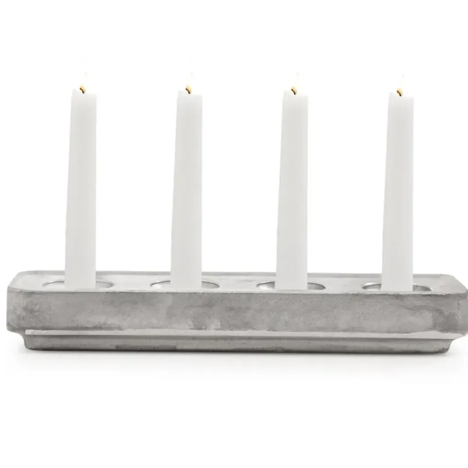 Hot Born In Sweden Stumpastaken candle holder long, 8,5x29,5 cm Silver-coloured