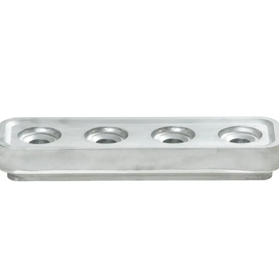 Hot Born In Sweden Stumpastaken candle holder long, 8,5x29,5 cm Silver-coloured