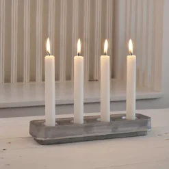 Hot Born In Sweden Stumpastaken candle holder long, 8,5x29,5 cm Silver-coloured