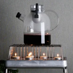 Candle Accessories^Born In Sweden Stumpastaken candle holder base, Silver Silver-coloured