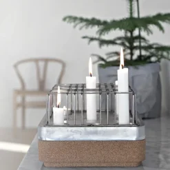 Candle Accessories^Born In Sweden Stumpastaken grid, small Silver-coloured