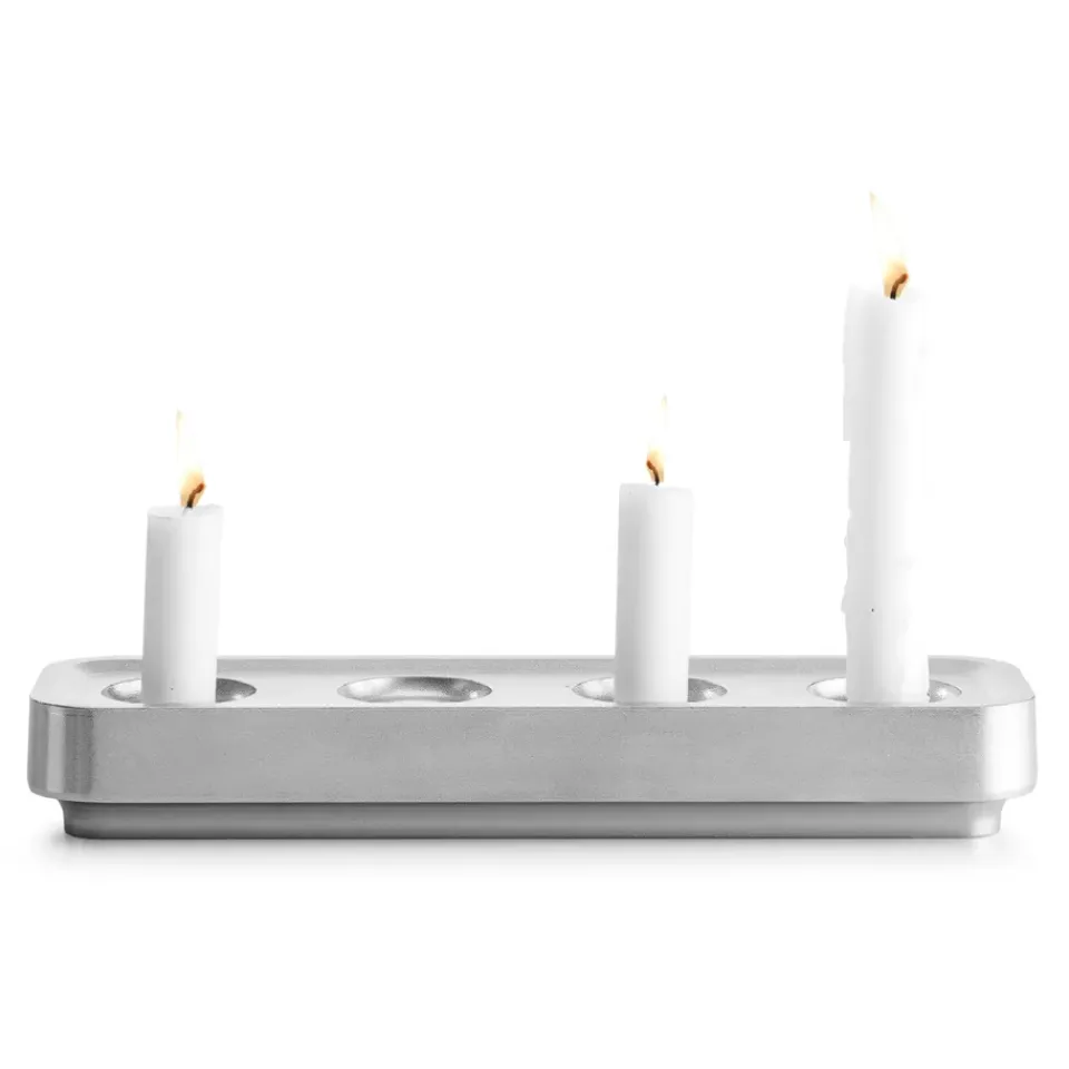 Advent Candle Holders^Born In Sweden Stumpastaken long ball polished, 8.5x29.5 cm Silver-coloured