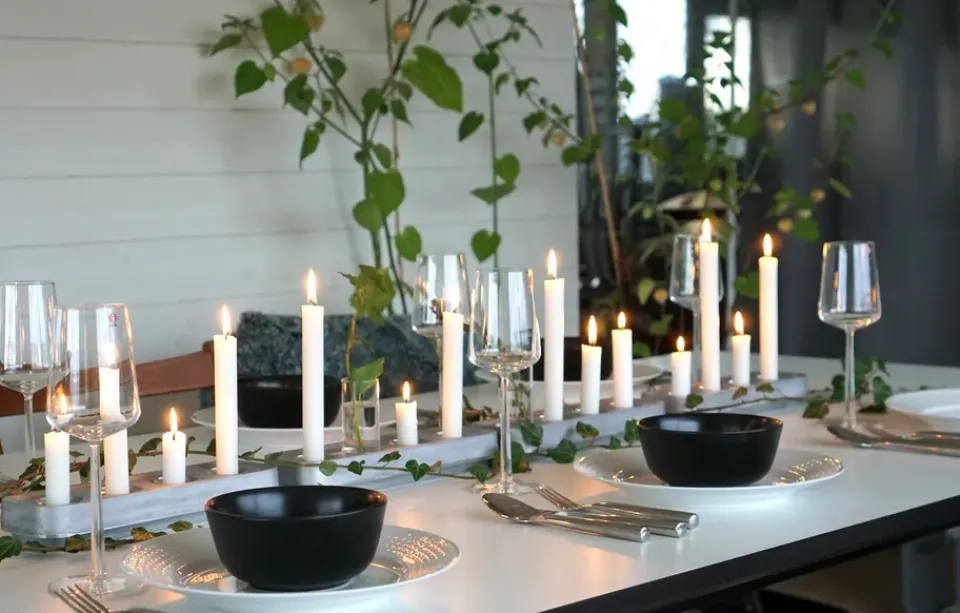 Advent Candle Holders^Born In Sweden Stumpastaken long ball polished, 8.5x29.5 cm Silver-coloured