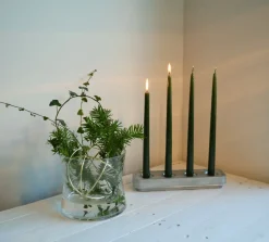 Advent Candle Holders^Born In Sweden Stumpastaken long ball polished, 8.5x29.5 cm Silver-coloured
