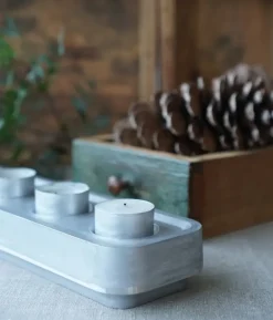 Advent Candle Holders^Born In Sweden Stumpastaken long ball polished, 8.5x29.5 cm Silver-coloured