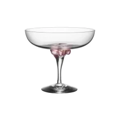 Champagne Glasses^Kosta Boda Sugar Dandy coupe glass 32 cl, pink Transparent