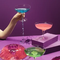 Champagne Glasses^Kosta Boda Sugar Dandy coupe glass 32 cl, pink Transparent
