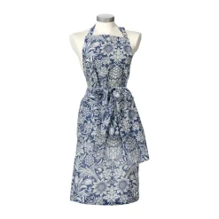 Outlet Klippan Yllefabrik Sunflower apron, Dark denim Blue