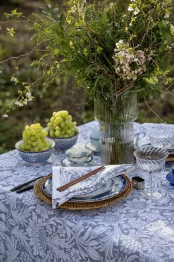 Linen & Cotton Napkins^Ekelund Linneväveri Sunflower napkin 50x50 cm, Blue