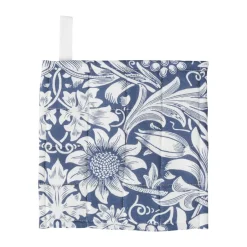 Outlet Klippan Yllefabrik Sunflower oven mitt 20x20 cm, Dark denim Blue