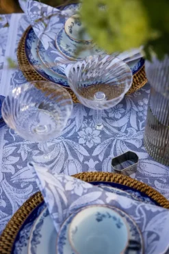 Online Ekelund Linneväveri Sunflower table runner 35x140 cm, Blue