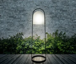 Tea Light Holders, Lanterns & Candle Dishes^Eva Solo SunLight solar lantern 100 cm, White-black WhiteBlack