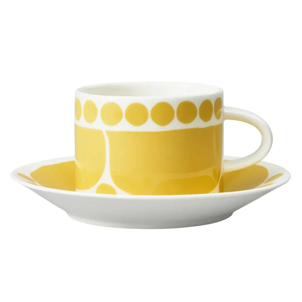Tea & Coffee Saucers^Arabia Sunnuntai saucer Ø16.5 cm, Yellow